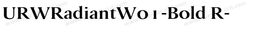 URWRadiantW01-Bold R字体转换